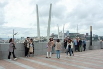 Asiatische Touristen in Wladiwostok